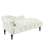 Blue/White/Rose/Burgundy/Grey Velvet Tufted Chaise Lounge Chair, 1-Seater