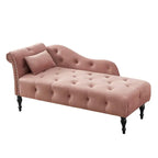 Blue/White/Rose/Burgundy/Grey Velvet Tufted Chaise Lounge Chair, 1-Seater