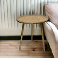 Brown Round End Table Set of 3, Manufactured Wood, 24"H