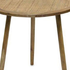 Brown Round End Table Set of 3, Manufactured Wood, 24"H