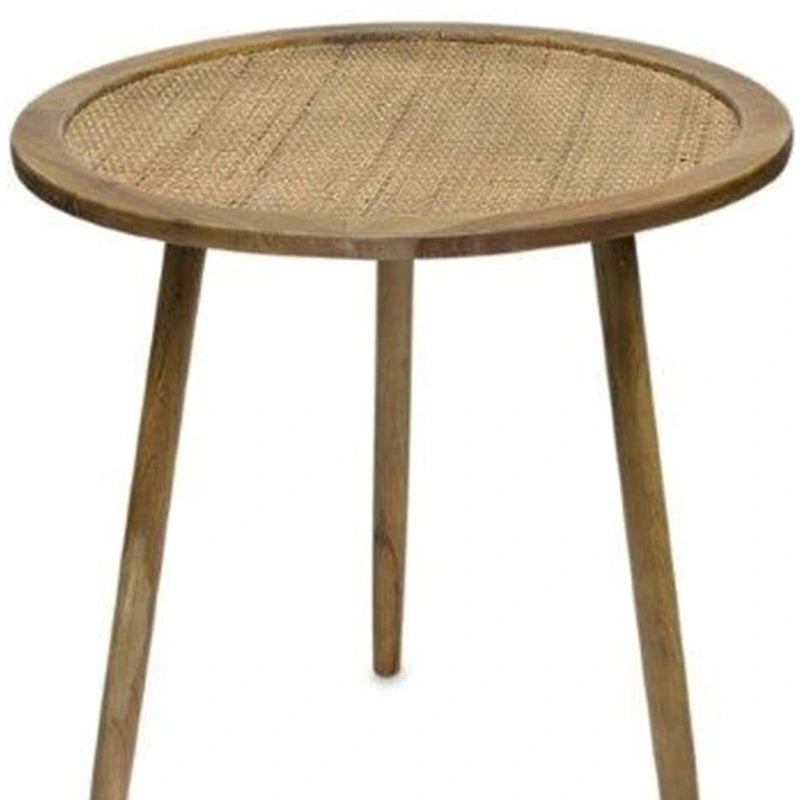 Brown Round End Table Set of 3, Manufactured Wood, 24"H