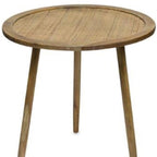 Brown Round End Table Set of 3, Manufactured Wood, 24"H