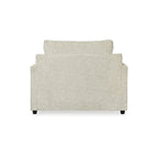 Beige Chenille Oversized Chair & Ottoman Set, 2-Piece, 1-Seater