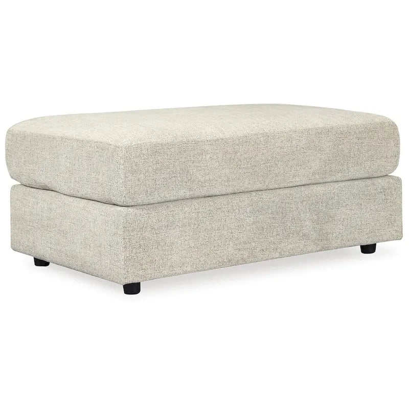 Beige Chenille Oversized Chair & Ottoman Set, 2-Piece, 1-Seater