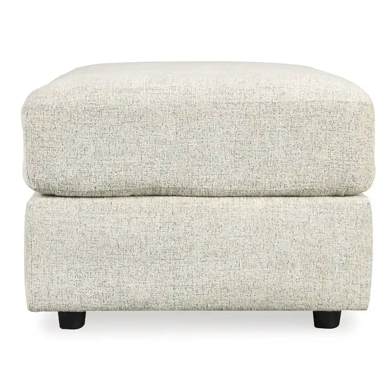 Beige Chenille Oversized Chair & Ottoman Set, 2-Piece, 1-Seater