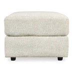 Beige Chenille Oversized Chair & Ottoman Set, 2-Piece, 1-Seater