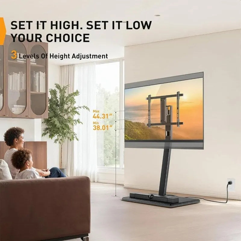 Rolling TV Stand with Power Outlet