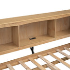 White/Wood Twin Daybed with Trundle, 5 Storage Cabinets & USB Charging – Sleeps 2