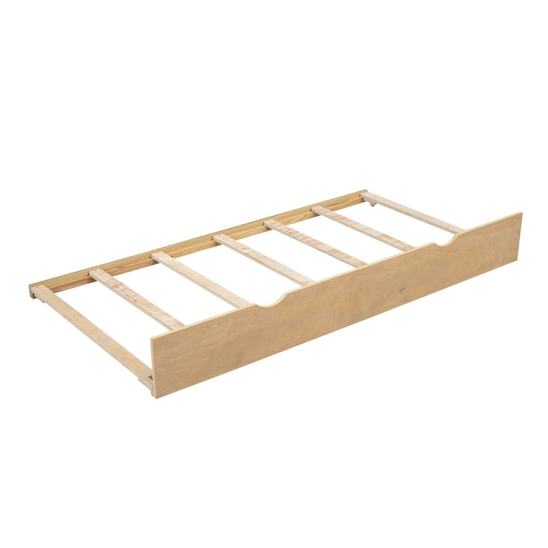 White/Wood Twin Daybed with Trundle, 5 Storage Cabinets & USB Charging – Sleeps 2