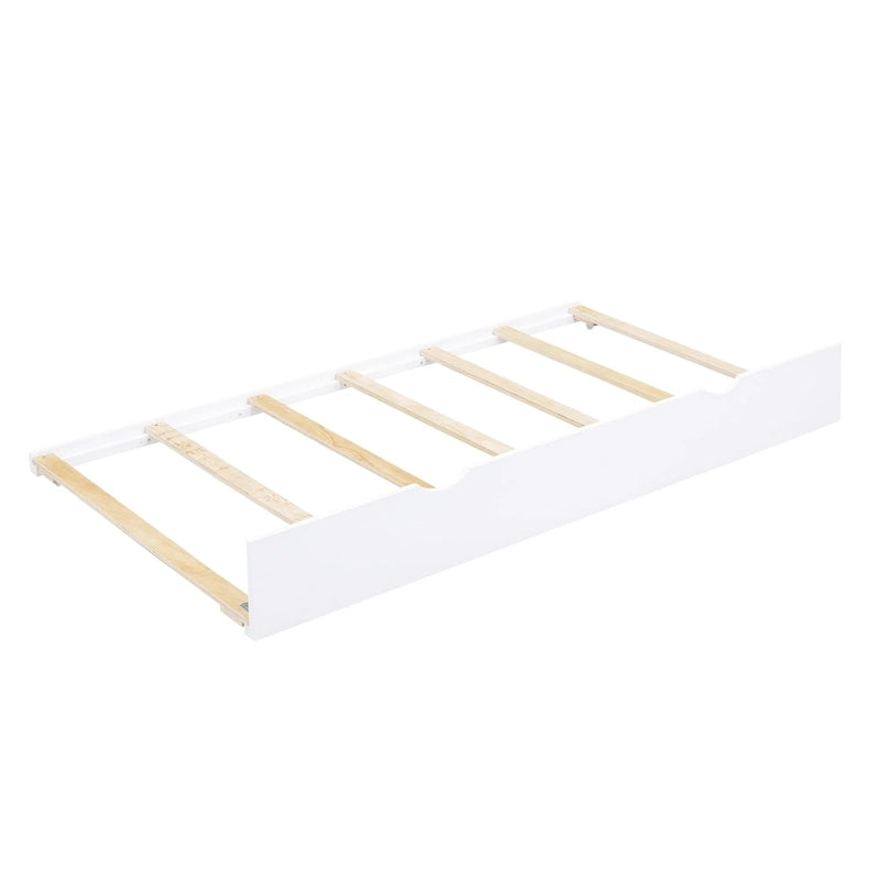 White/Wood Twin Daybed with Trundle, 5 Storage Cabinets & USB Charging – Sleeps 2