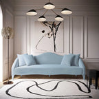 Naya Velvet Sofa - 96W x 36.2D x 34.3H - 96W x 36.2D x 34.3H