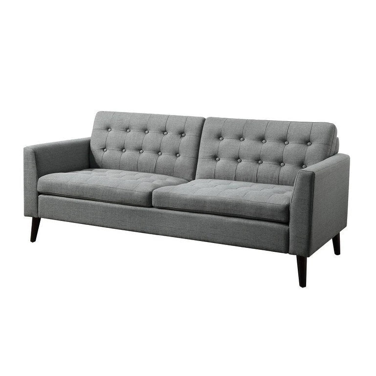 Multicolor Tufted Square Arm Loveseat, Polyester, 2-Seater, 68"W