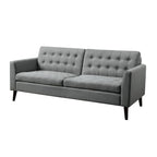Multicolor Tufted Square Arm Loveseat, Polyester, 2-Seater, 68"W