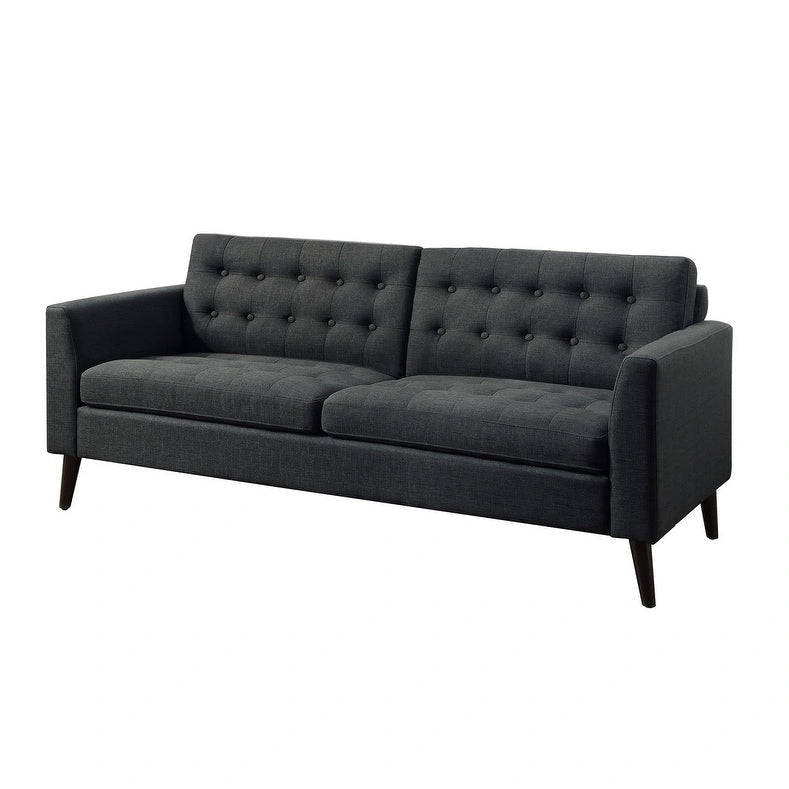 Multicolor Tufted Square Arm Loveseat, Polyester, 2-Seater, 68"W