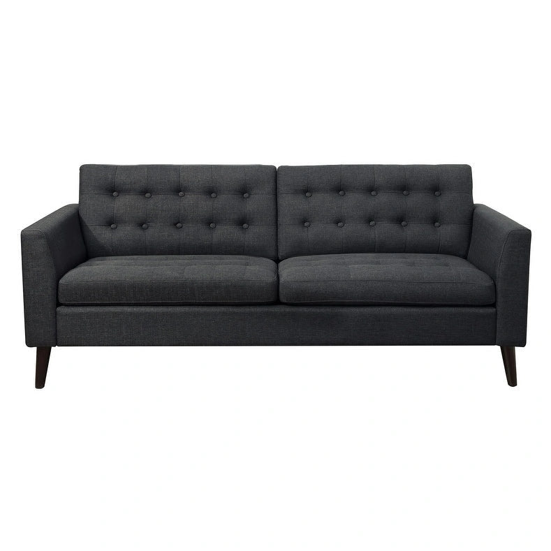 Multicolor Tufted Square Arm Loveseat, Polyester, 2-Seater, 68"W