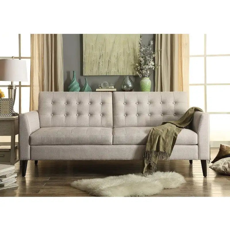 Multicolor Tufted Square Arm Loveseat, Polyester, 2-Seater, 68"W