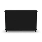 Black 6-Drawer Wood Dresser, 1-Person Bedroom Storage