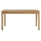 Gray/Brown Solid Pine Wood Rectangular Dining Table for 4-6, 59" W
