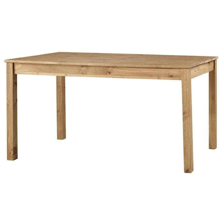 Gray/Brown Solid Pine Wood Rectangular Dining Table for 4-6, 59" W