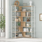 L-Shaped Corner 7-Tier Bookcase