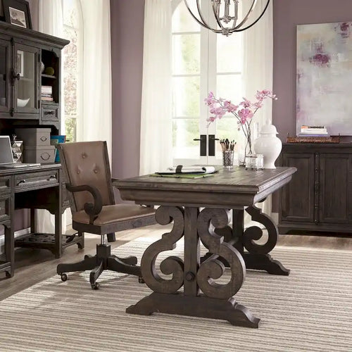 Bellamy Writing Desk in Weathered Peppercorn