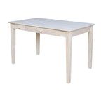 Unfinished/Espresso Solid Rubberwood Computer Desk with Flip-Down Drawer, 1-Person