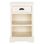 White/Grey/Sepia Pine Storage Side Table, 18"W x 14"D x 30"H