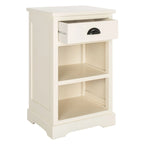 White/Grey/Sepia Pine Storage Side Table, 18"W x 14"D x 30"H
