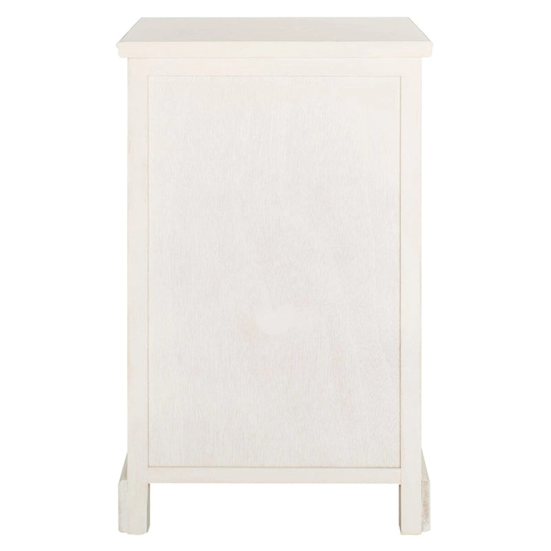White/Grey/Sepia Pine Storage Side Table, 18"W x 14"D x 30"H