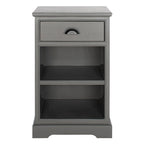 White/Grey/Sepia Pine Storage Side Table, 18"W x 14"D x 30"H