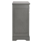 White/Grey/Sepia Pine Storage Side Table, 18"W x 14"D x 30"H