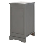 White/Grey/Sepia Pine Storage Side Table, 18"W x 14"D x 30"H