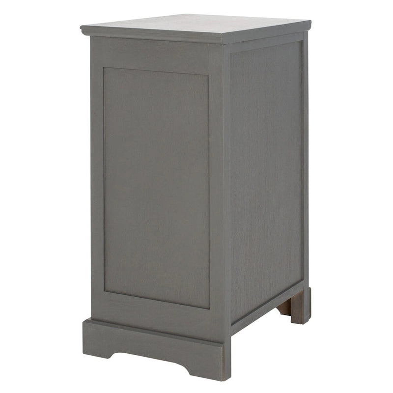 White/Grey/Sepia Pine Storage Side Table, 18"W x 14"D x 30"H