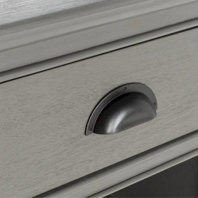 White/Grey/Sepia Pine Storage Side Table, 18"W x 14"D x 30"H