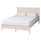 Medieval grooved wooden platform bed