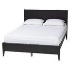 Medieval grooved wooden platform bed
