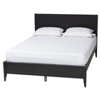 Medieval grooved wooden platform bed