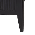 Medieval grooved wooden platform bed