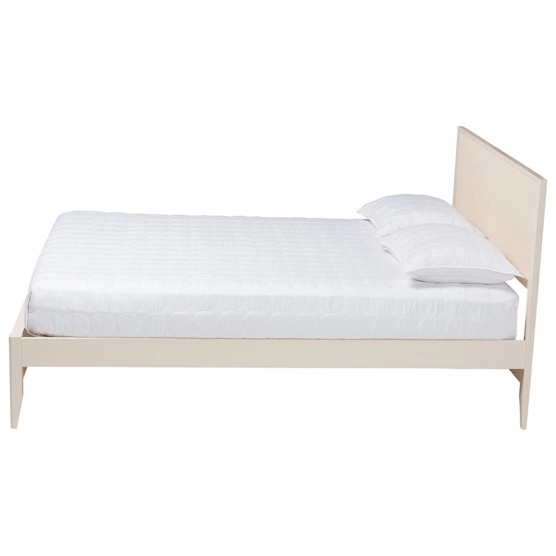 Medieval grooved wooden platform bed