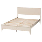 Medieval grooved wooden platform bed
