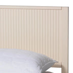Medieval grooved wooden platform bed