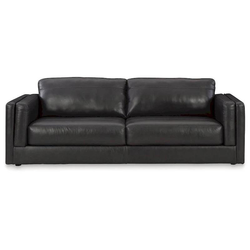 Onyx 3-Seater Sofa, Leather & Faux Leather, Low-Profile, 96"