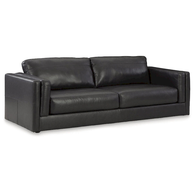 Onyx 3-Seater Sofa, Leather & Faux Leather, Low-Profile, 96"