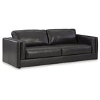 Onyx 3-Seater Sofa, Leather & Faux Leather, Low-Profile, 96"
