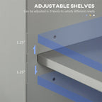 Tall Narrow Bathroom Storage Cabinet w/Doors and Shelf Adjustability
